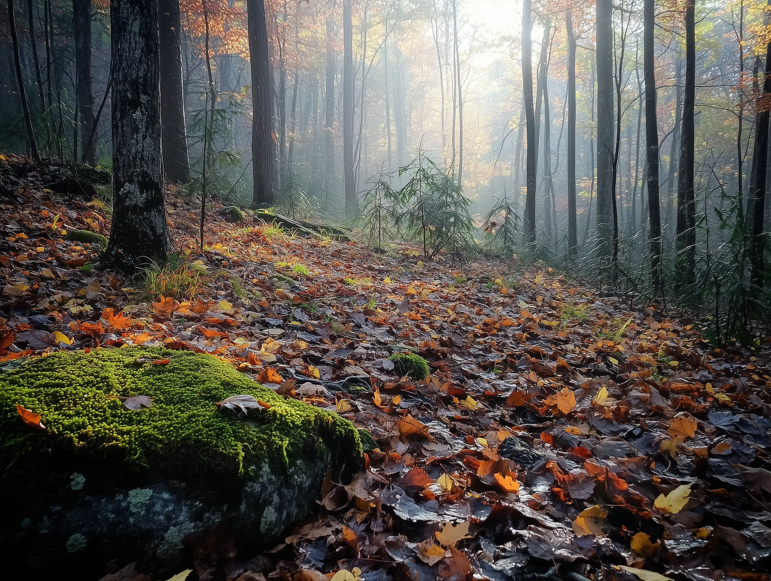 Wild foraging Appalachian forest